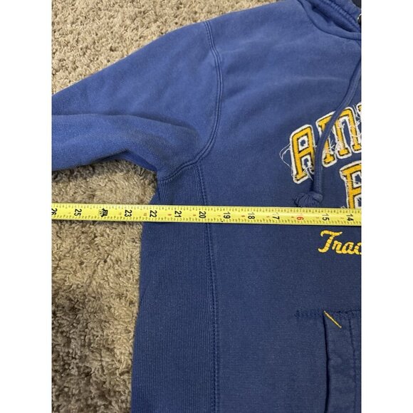 AMERICAN EAGLE Varsity Hoodie Heavyweight Thick Sweatshirt Y2k 90s Track LARGE - Picture 3 of 11